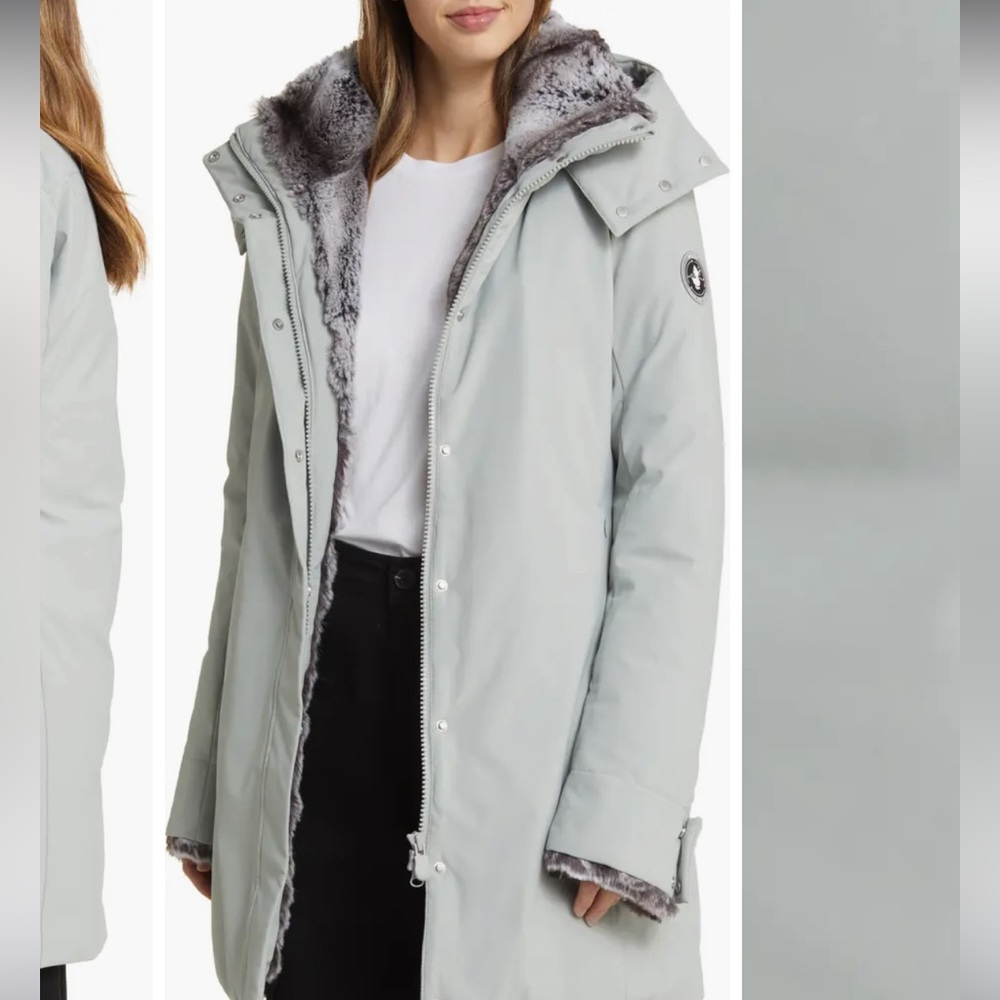 Save the Duck Parka with faux fur trim